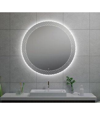 Wiesbaden Wiesbaden Ronde Badkamerspiegel Deco 120cm - Dimbaar Led met Spiegelverwarming - 38.4108