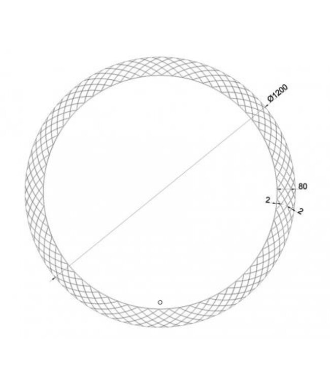 Wiesbaden Wiesbaden Ronde Badkamerspiegel Deco 120cm - Dimbaar Led met Spiegelverwarming - 38.4108