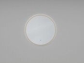 Wiesbaden Ronde Badkamerspiegel Novi 80cm Geborsteld Messing - Dimbaar Led met - 38.3708 Wiesbaden Ronde Badkamerspiegel Novi 80cm Geborsteld Messing - Dimbaar Led met - 38.3708