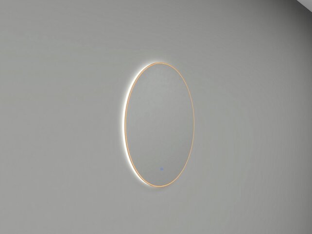 Wiesbaden Ronde Badkamerspiegel Novi 100cm Geborsteld Messing - Dimbaar Led- 38.3710