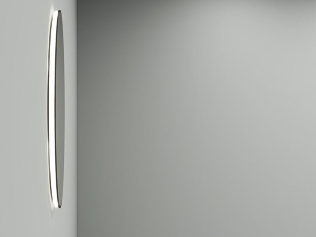 Wiesbaden Ronde Badkamerspiegel Novi 100cm Mat Zwart - Dimbaar Led met - 38.3709