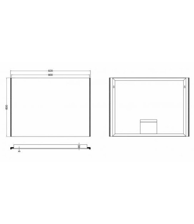 Wiesbaden Badkamerspiegel Duo 80x60cm - Dimbaar Led met Spiegelverwarming - 38.4101