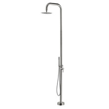 Xellanz Sole buitendouche RVS -304 met handdouche en regendouche 25cm - 24.6010