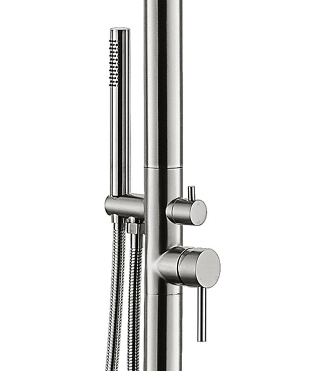 Xellanz Sole buitendouche RVS -304 met handdouche en regendouche 25cm - 24.6010