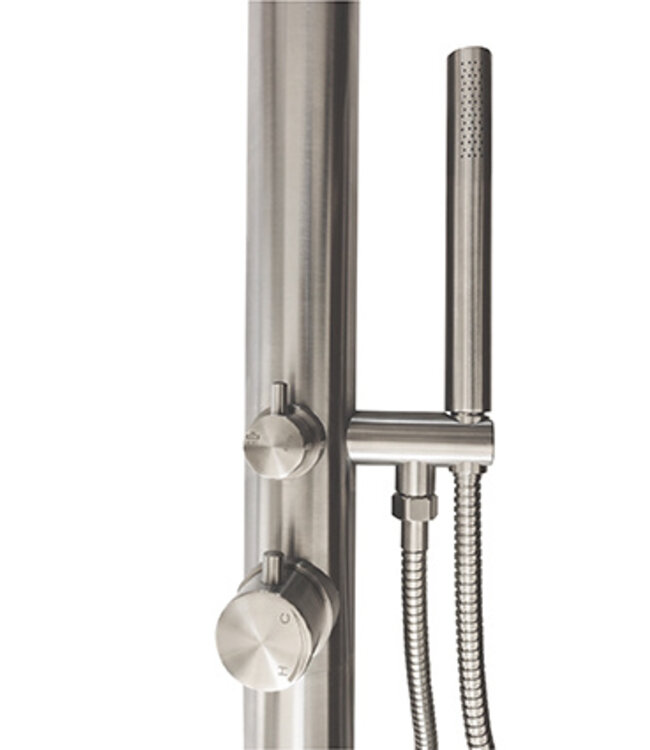 Wiesbaden Sunset buitendouche RVS -316 met handdouche en hoofddouche -  24.7000