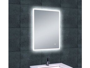 Wiesbaden Badkamerspiegel Quatro 50x70cm - Dimbaar Led met Spiegelverwarming - 38.4110