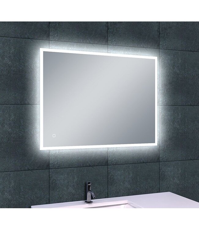 Wiesbaden Badkamerspiegel Quatro 50x70cm - Dimbaar Led met Spiegelverwarming - 38.4110