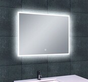 Wiesbaden Badkamerspiegel Quatro 80x60cm - Dimbaar Led met Spiegelverwarming - 38.4111 Wiesbaden Badkamerspiegel Quatro 80x60cm - Dimbaar Led met Spiegelverwarming - 38.4111