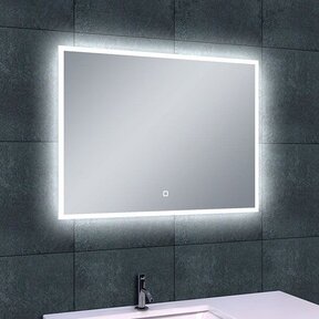 Wiesbaden Badkamerspiegel Quatro 80x60cm - Dimbaar Led met Spiegelverwarming - 38.4111