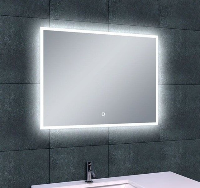 Wiesbaden Badkamerspiegel Quatro 80x60cm - Dimbaar Led met Spiegelverwarming - 38.4111 Wiesbaden Badkamerspiegel Quatro 80x60cm - Dimbaar Led met Spiegelverwarming - 38.4111