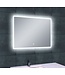 Wiesbaden Badkamerspiegel Quatro 80x60cm - Dimbaar Led met Spiegelverwarming - 38.4111