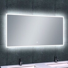 Wiesbaden Badkamerspiegel Quatro 100x60cm - Dimbaar Led met Spiegelverwarming - 38.4113