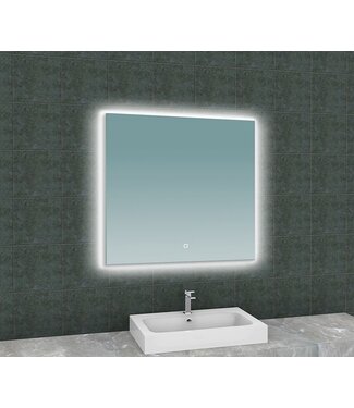 Wiesbaden Wiesbaden Badkamerspiegel Soul 80x80cm - Dimbaar Led met Spiegelverwarming - 38.4184