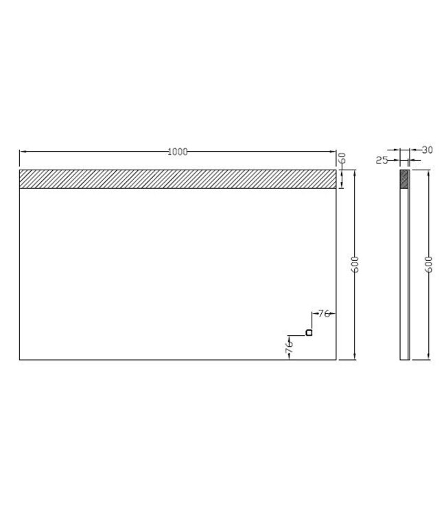Wiesbaden Badkamerspiegel Single 100x60cm - Dimbaar Led met Spiegelverwarming - 38.3786