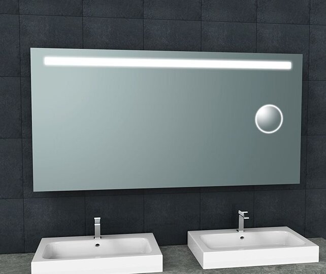 Badkamerspiegel Tigris met scheerspiegel 160x80cm front ledverlichting - 38.3779