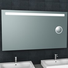 Badkamerspiegel Tigris met scheerspiegel 140x80cm front ledverlichting - 38.3778