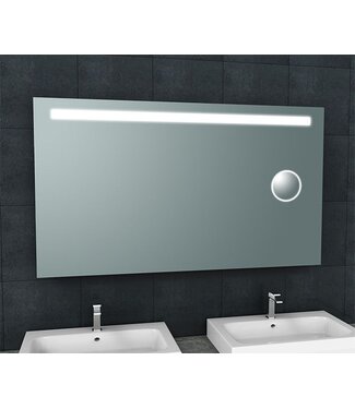 Wiesbaden Badkamerspiegel Tigris met scheerspiegel 140x80cm front ledverlichting - 38.3778