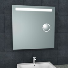 Badkamerspiegel Tigris met scheerspiegel 80x80cm front ledverlichting - 38.3775