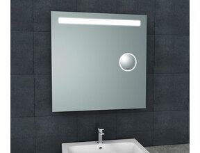 Badkamerspiegel Tigris met scheerspiegel 80x80cm front ledverlichting - 38.3775