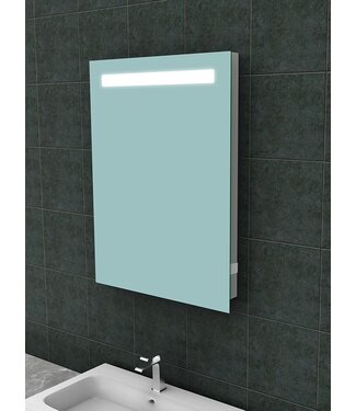 Wiesbaden Badkamerspiegel Tigris met stopcontact 60x80cm front ledverlichting - 38.3840