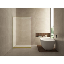 Wiesbaden Inloopdouche Square 90x200 Geborsteld Messing 8 mm nano helder glas -  20.3300