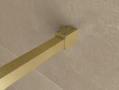 Wiesbaden Inloopdouche Square 100x200 Geborsteld Messing 8 mm nano helder glas - 20.3301