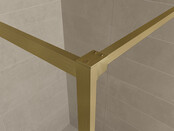 Wiesbaden Inloopdouche Square 100x200 Geborsteld Messing 8 mm nano helder glas - 20.3301