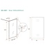 Wiesbaden Inloopdouche Square 100x200 Geborsteld Messing 8 mm nano helder glas - 20.3301