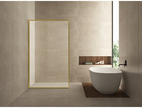 Wiesbaden Inloopdouche Square 120x200 Geborsteld Messing 8 mm nano helder glas - 20.3302
