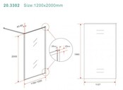 Wiesbaden Inloopdouche Square 120x200 Geborsteld Messing 8 mm nano helder glas - 20.3302
