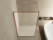 Wiesbaden Inloopdouche Square 120x200 Geborsteld Brons koper 8 mm nano helder glas - 20.3309