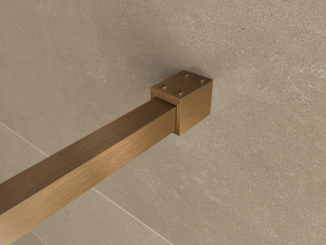 Wiesbaden Inloopdouche Square 100x200 Geborsteld Brons koper 8 mm nano helder glas - 20.3304 Wiesbaden Inloopdouche Square 100x200 Geborsteld Brons koper 8 mm nano helder glas - 20.3304
