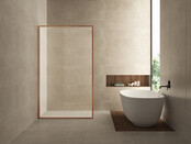 Wiesbaden Inloopdouche Square 90x200 Geborsteld Brons koper 8 mm nano helder glas - 20.3303