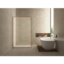 Wiesbaden Inloopdouche Square 90x200 Geborsteld Brons koper 8 mm nano helder glas - 20.3303