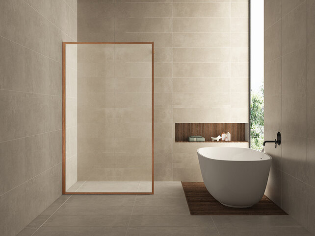 Wiesbaden Inloopdouche Square 90x200 Geborsteld Brons koper 8 mm nano helder glas - 20.3303