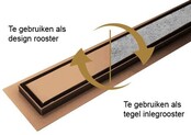 Wiesbaden Douchegoot met tegelrooster 100cm Geborsteld Brons Koper - 33.4249 Wiesbaden Douchegoot met tegelrooster 100cm Geborsteld Brons Koper - 33.4249