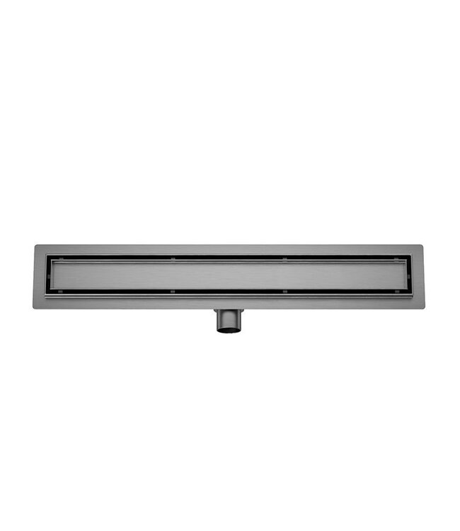 Wiesbaden Douchegoot met tegelrooster 80cm Gunmetal - 33.4257