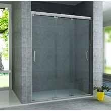 3-Delig Douchedeur Aloni Entra 120x200 cm 8mm helder glas met anti-kalk Chroom
