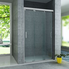 3-Delig Douchedeur Aloni Entra 100x200 cm 8mm helder glas met anti-kalk Chroom