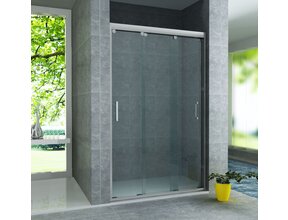 3-Delig Douchedeur Aloni Entra 100x200 cm 8mm helder glas met anti-kalk Chroom