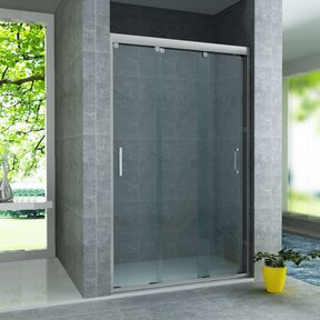 3-Delig Douchedeur Aloni Entra 100x200 cm 8mm helder glas met anti-kalk Chroom