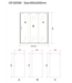 3-Delig Douchedeur Aloni Entra 90x200 cm 8mm helder glas met anti-kalk Chroom