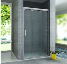 3-Delig Douchedeur Aloni Entra 80x200 cm 8mm helder glas met anti-kalk Chroom