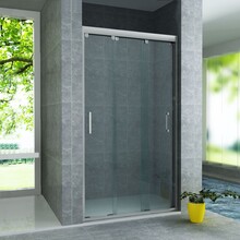 3-Delig Douchedeur Aloni Entra 80x200 cm 8mm helder glas met anti-kalk Chroom