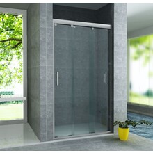3-Delig Douchedeur Aloni Entra 80x200 cm 8mm helder glas met anti-kalk Chroom