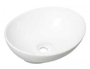 Wiesbaden Waskom Ovaal Barco Wit keramiek 40x33x14cm - 32.3411