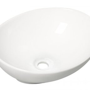 Wiesbaden Waskom Ovaal Barco Wit keramiek 40x33x14cm - 32.3411