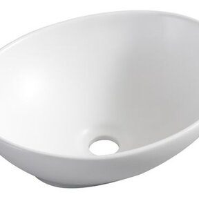 Wiesbaden Waskom Ovaal Barco Mat Wit keramiek 40x33x14cm - 32.1411