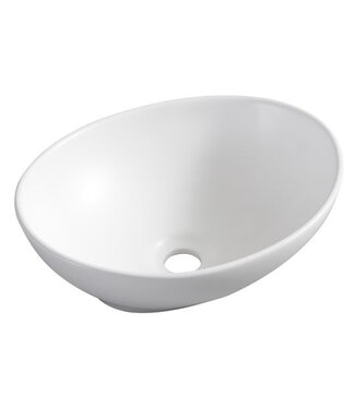 Wiesbaden Wiesbaden Waskom Ovaal Barco Mat Wit keramiek 40x33x14cm - 32.1411