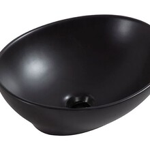 Wiesbaden Waskom Ovaal Barco Mat Zwart keramiek 40x33x14cm - 32.2411